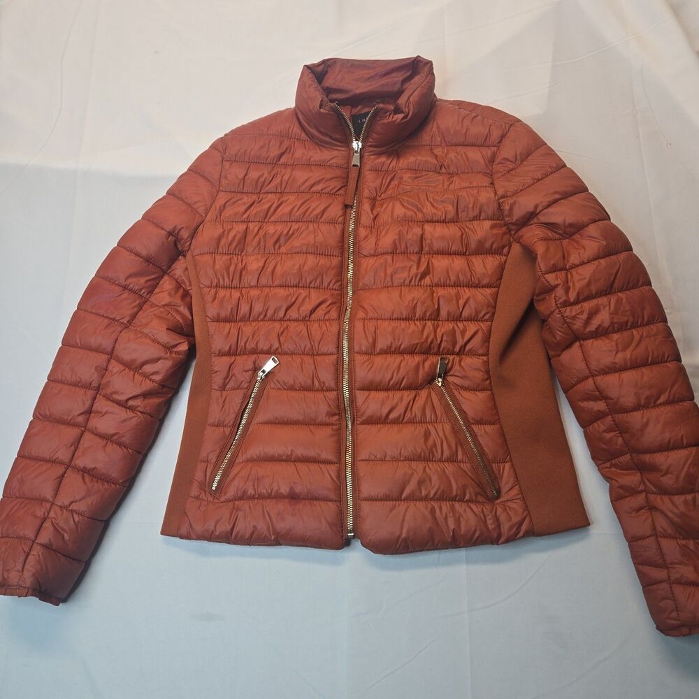 Love Tree Puffer Jacket M Burnt Orange Women Gorpcore Outdoor Warm Autumn Casual